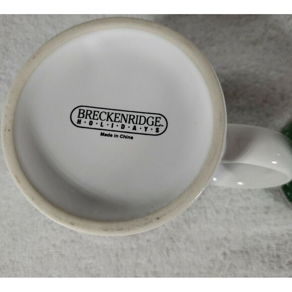 Christmas Santa Train Coffee Mugs Breckenridge Holidays Set of Two Collectible - Picture 10 of 12